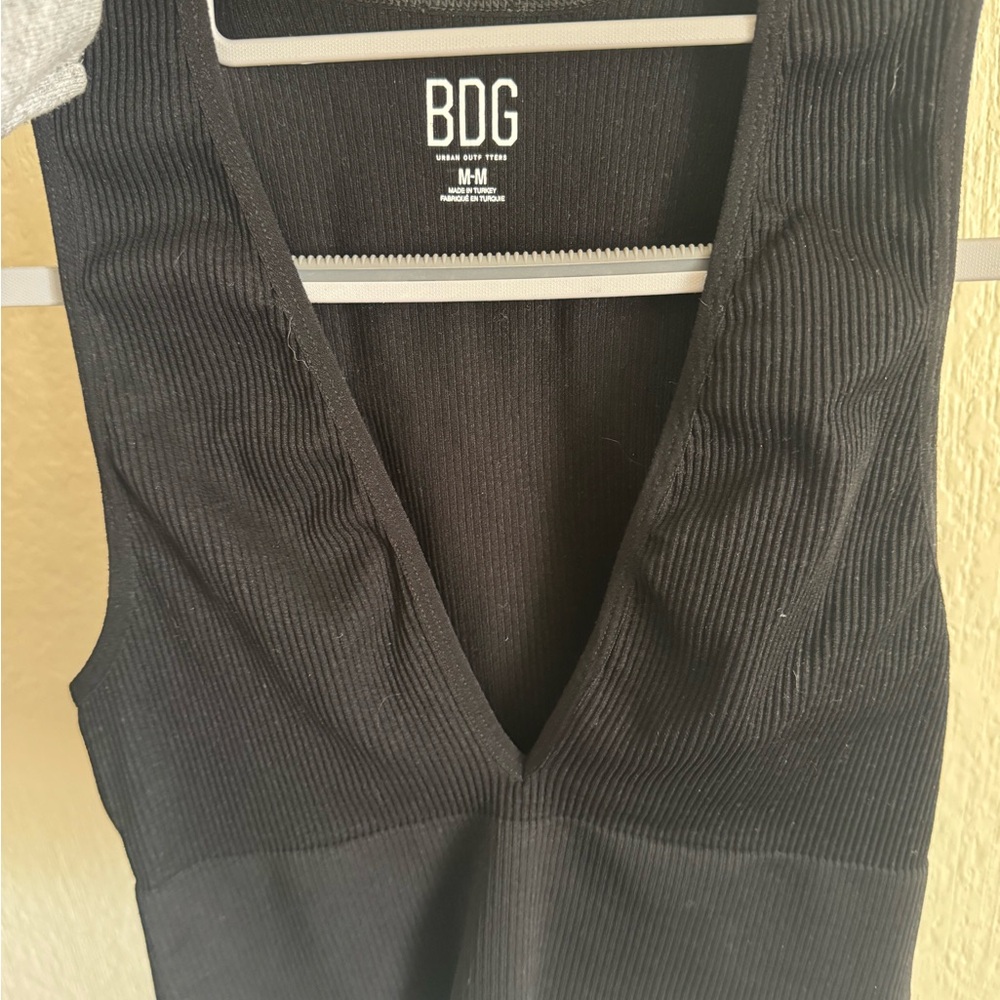 BDG Black Ribbed Tank Top
